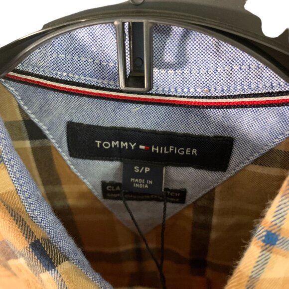 Tommy Hilfiger Classic Fit Mens Plaid Button-Up Shirt S/P - Picture 4 of 9